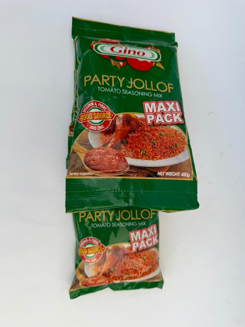 Gino Party Jollof Tomato Seasoning Mix (450g Medium) – 1 Roll